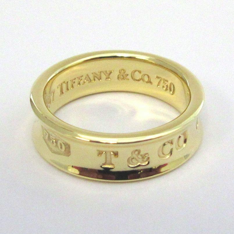 TIFFANY & Co. 1837 Bague large de 6mm en or jaune 18K 10.5 Unisexe en vente