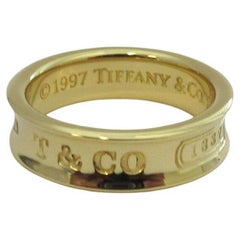 TIFFANY & Co. 18 Karat Gelbgold 6 mm 1837  Ring 8.25