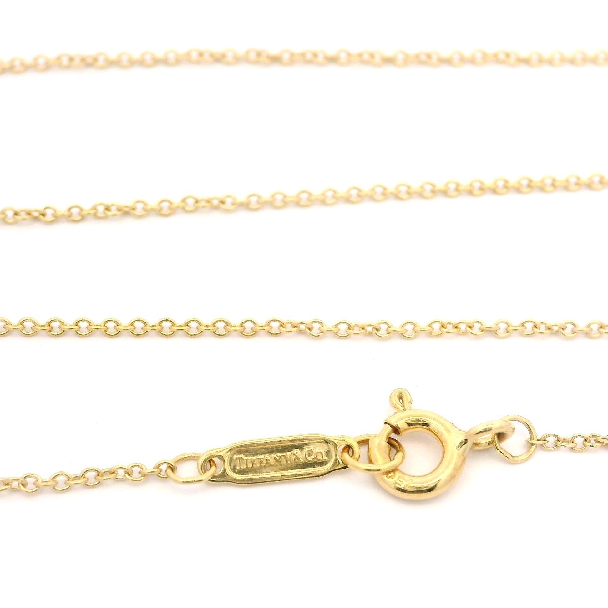 Tiffany & Co. 18k Yellow Gold Akoya Pearl and Diamond Pendant 16