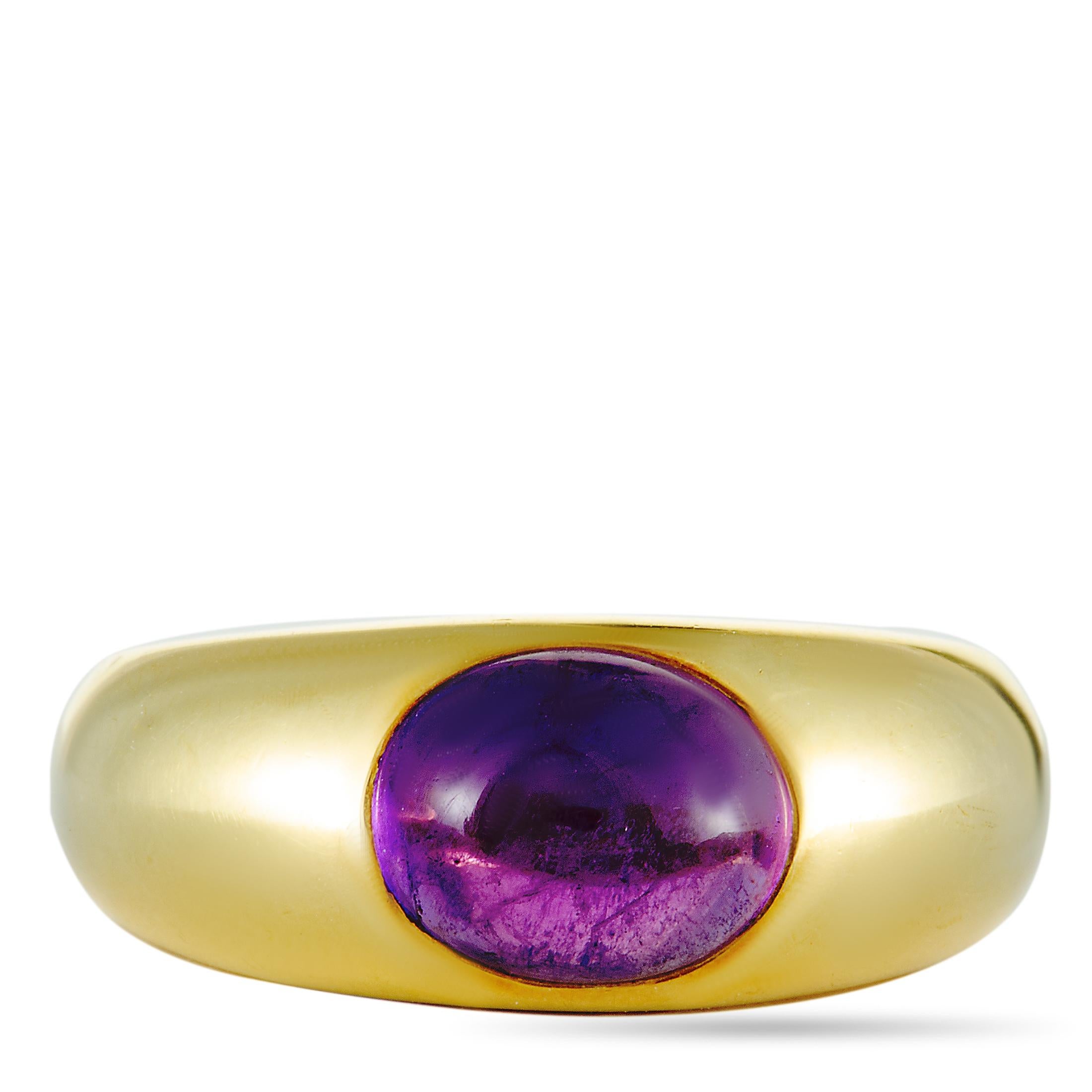 Tiffany & Co. 18 Karat Yellow Gold Amethyst Band Ring 1