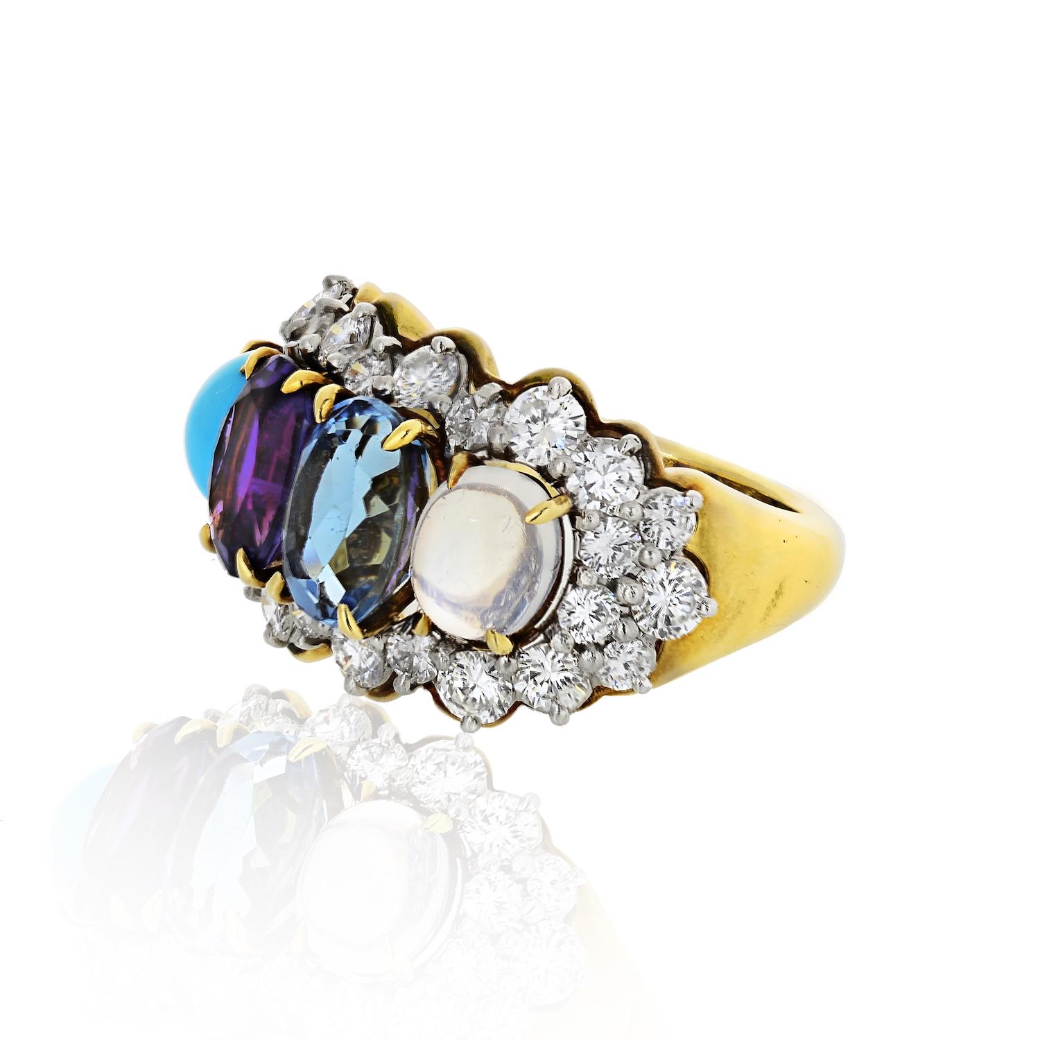 amethyst and yellow topaz ring