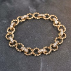 Pulsera «Infinity» de Tiffany & Co. en oro amarillo de 18 quilates con un diamante de 2 quilates