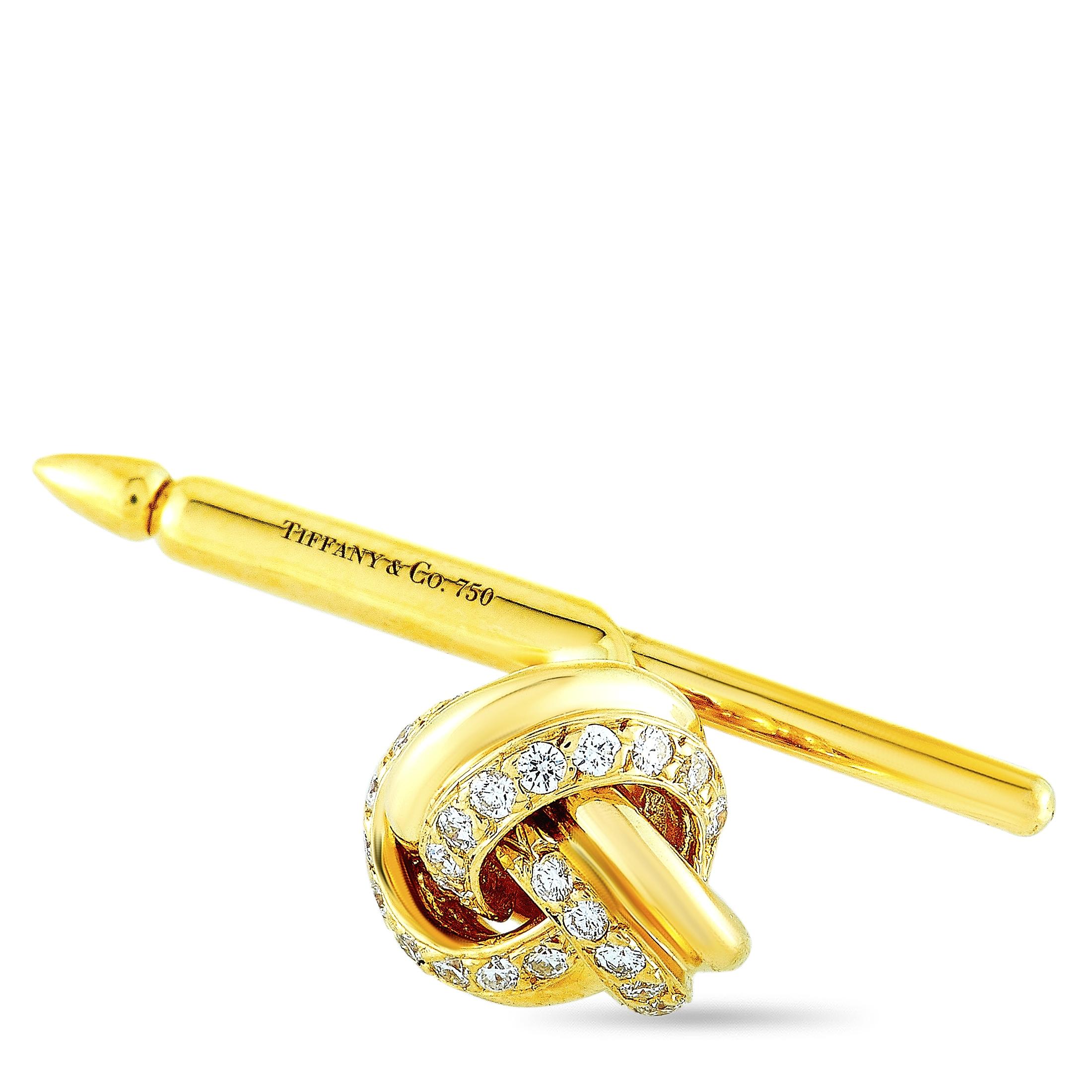 Tiffany & Co. 18 Karat Yellow Gold and 2.30 Carat Diamond Tuxedo Set 2
