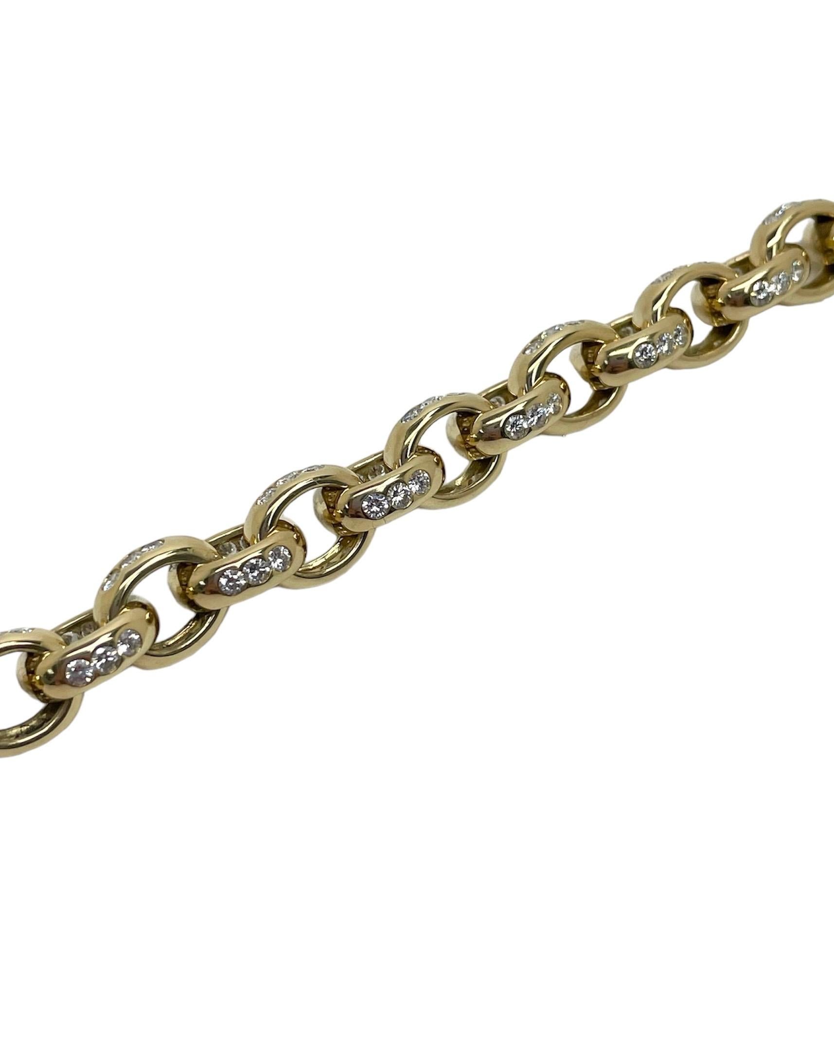 Tiffany & Co., Armband aus 18 Karat Gelbgold und Diamanten (Zeitgenössisch)
