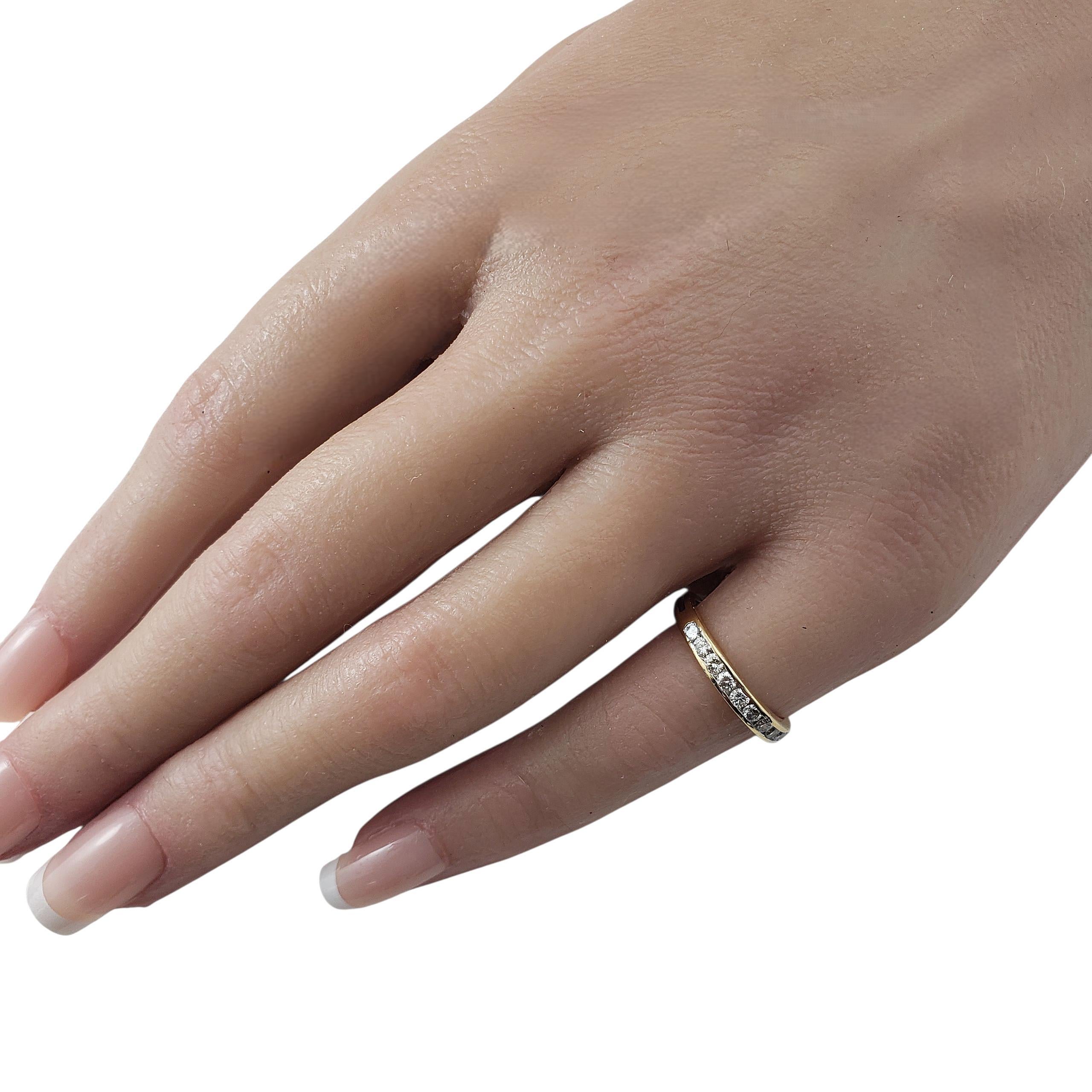 Tiffany & Co. 18K Yellow Gold and Diamond Wedding Band Ring Size 5.5 #22778 For Sale 2