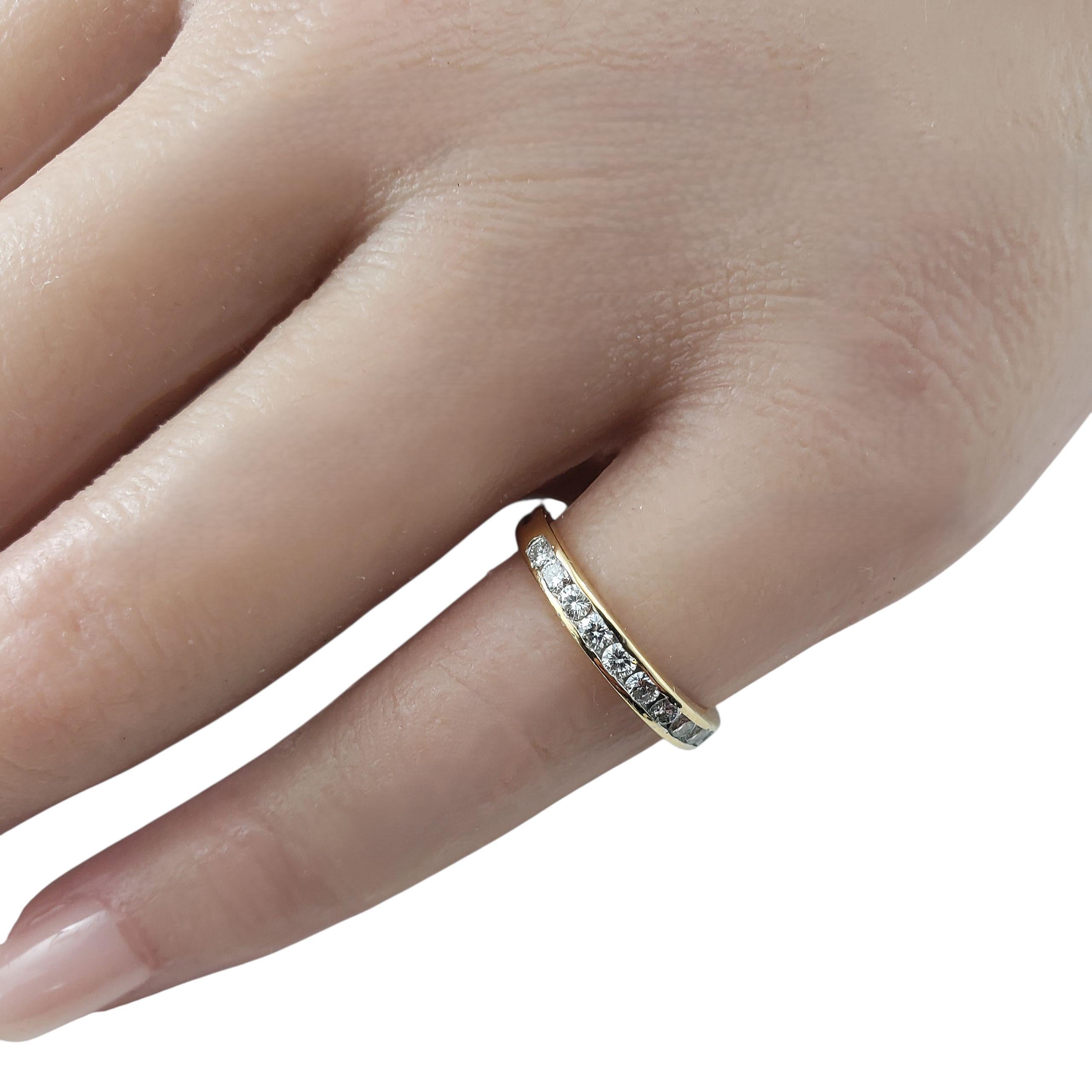 Tiffany & Co. 18K Yellow Gold and Diamond Wedding Band Ring Size 5.5 #22778 For Sale 3