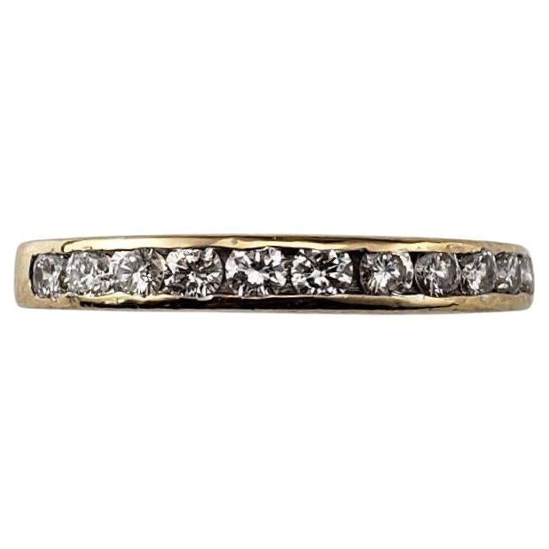 Tiffany & Co. 18K Yellow Gold and Diamond Wedding Band Ring Size 5.5 #22778 For Sale