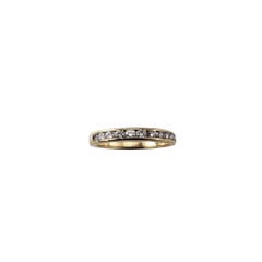 Tiffany & Co. 18K Gelbgold und Diamant Ehering Größe 5,5 #24529