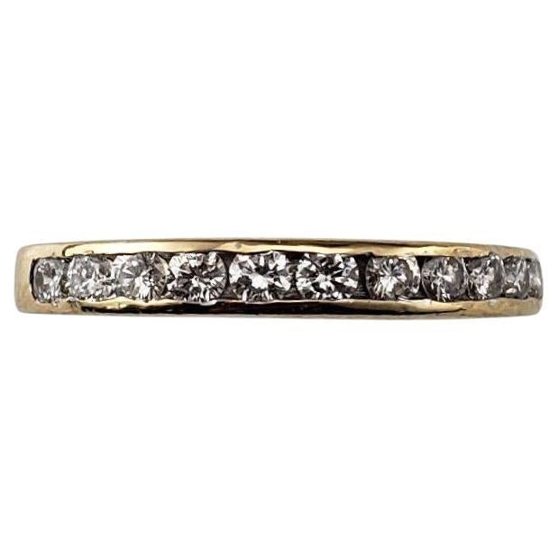 Tiffany & Co. 18K Yellow Gold and Diamond Wedding Band Ring Size 5.5 #24529