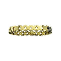 Tiffany & Co. 18K Yellow Gold and Diamond "X" Bracelet #22756