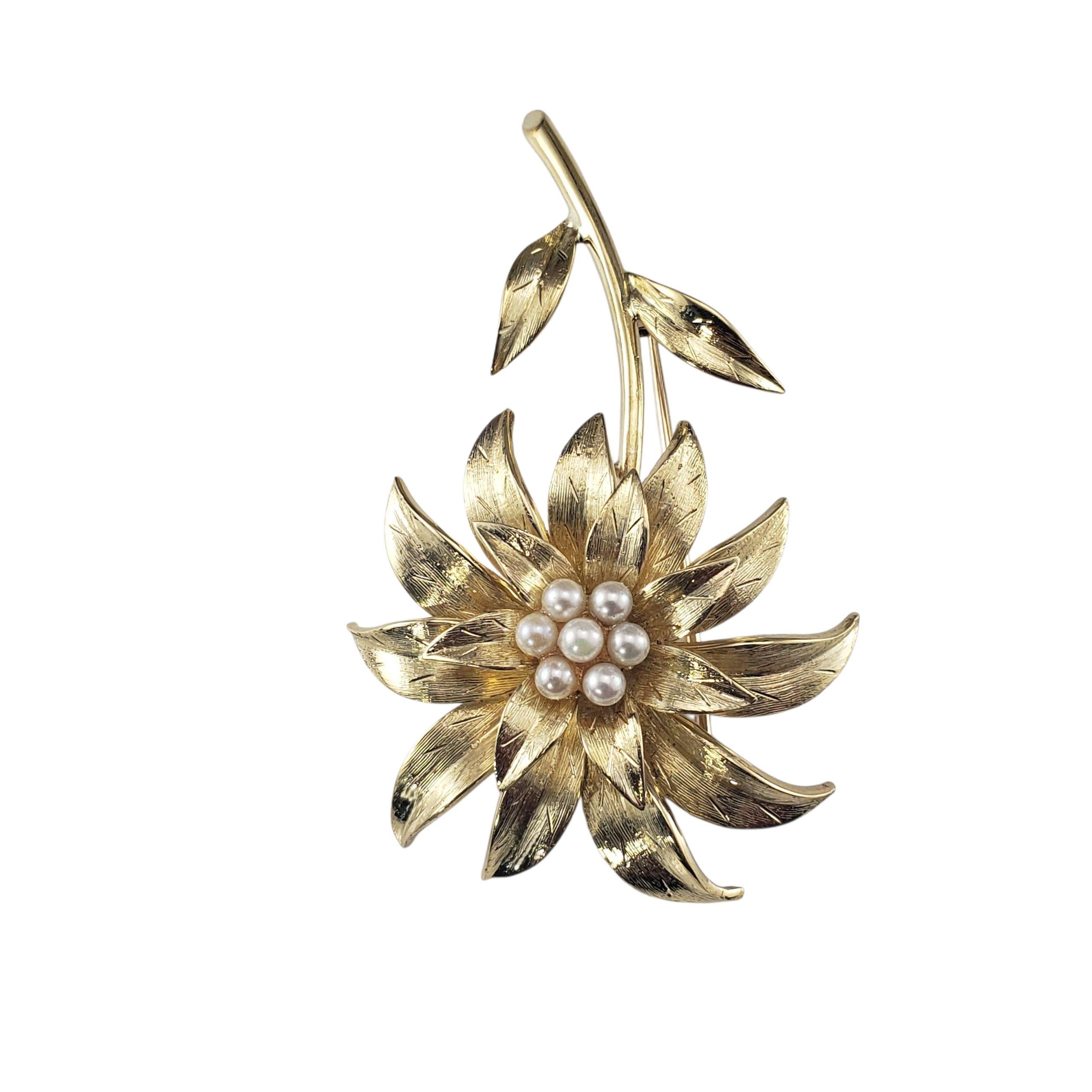 Broche/épingle en or jaune 18K et perles de Tiffany & Co. #22948 Bon état - En vente à Washington Depot, CT