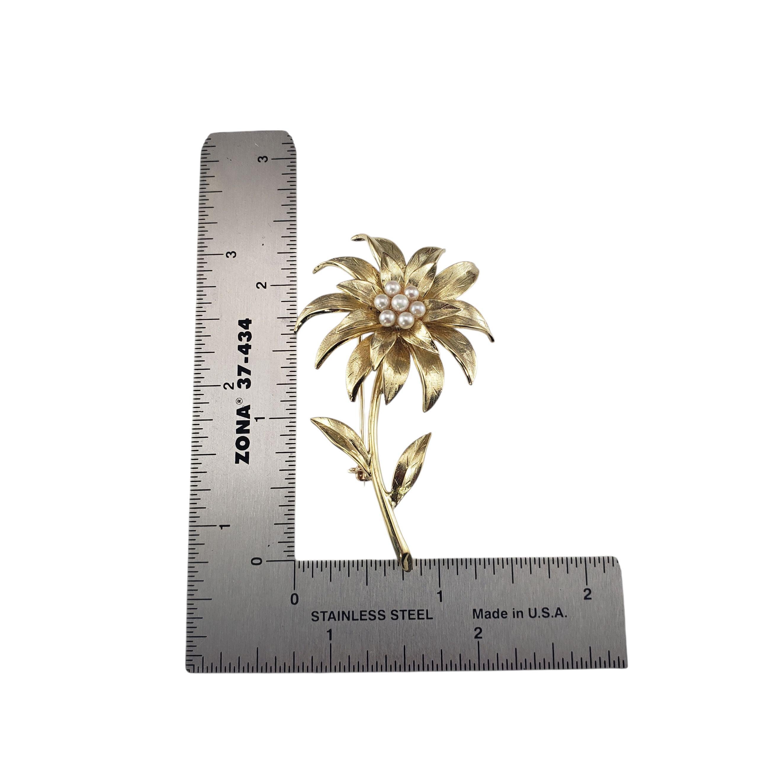 Broche/épingle en or jaune 18K et perles de Tiffany & Co. #22948 en vente 2