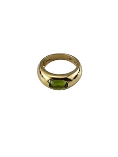 Tiffany & Co. 18K Yellow Gold and Peridot Dome Ring Size 5 #25589