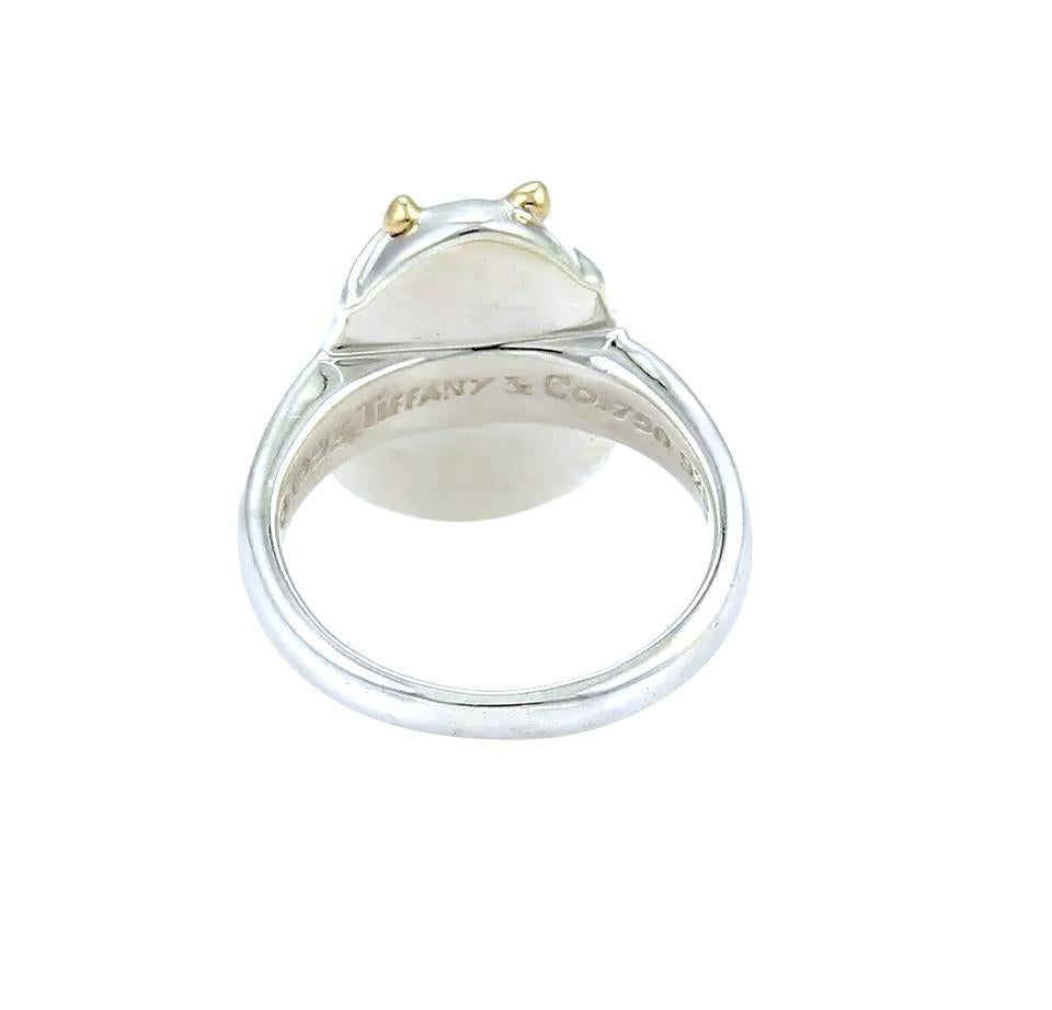 Anello Scarabeo in oro giallo e argento 18k di Tiffany & Co. In condizioni ottime in vendita a New York, NY