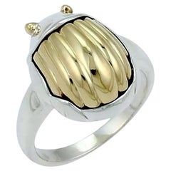 Tiffany & Co. Skarabäusring aus 18 Karat Gelbgold und Silber