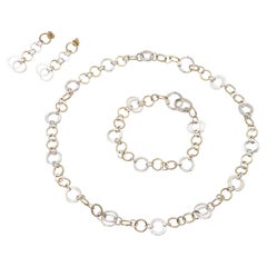 Tiffany & Co. 18k Yellow Gold and Sterling Silver Circle Link Jewelry Set