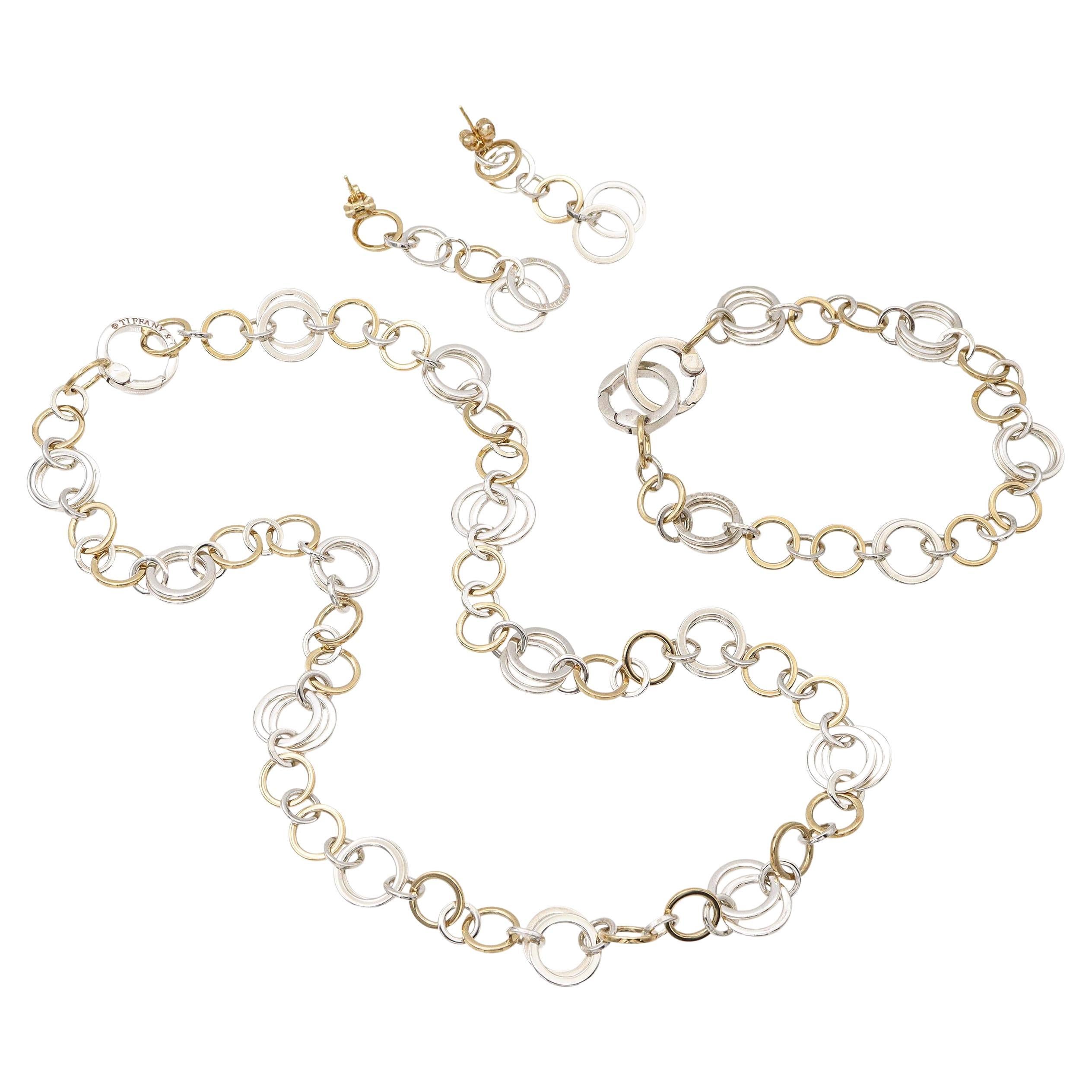 A. Link & Co. in oro giallo 18k e argento Sterling Set di gioielli a cerchio