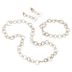 Tiffany & Co. 18k Yellow Gold & Sterling Silver Circle Link Jewelry Set (Ensemble de bijoux en or jaune 18k et en argent sterling)