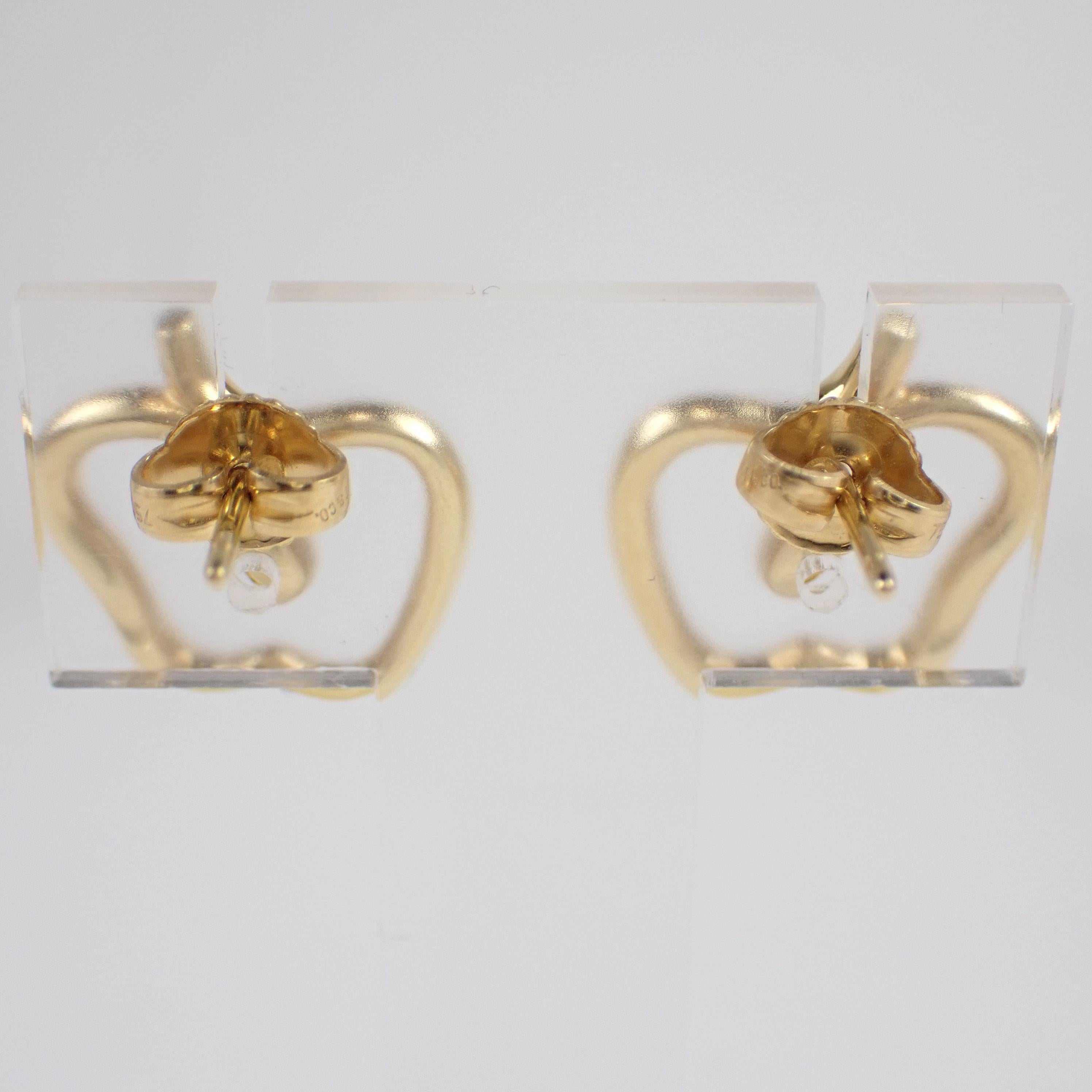 Marke : Tiffany & Co.  
Beschreibung: Tiffany & Co. 18K Gelbgold Apfel-Ohrringe 750YG Box
Metall Typ: 750YG/Gelbgold
Gewicht 6,2 g
Zustand: Gebraucht; leichte Gebrauchsspuren
Box -  Nicht inbegriffen
Papiere - Eingeschlossen
