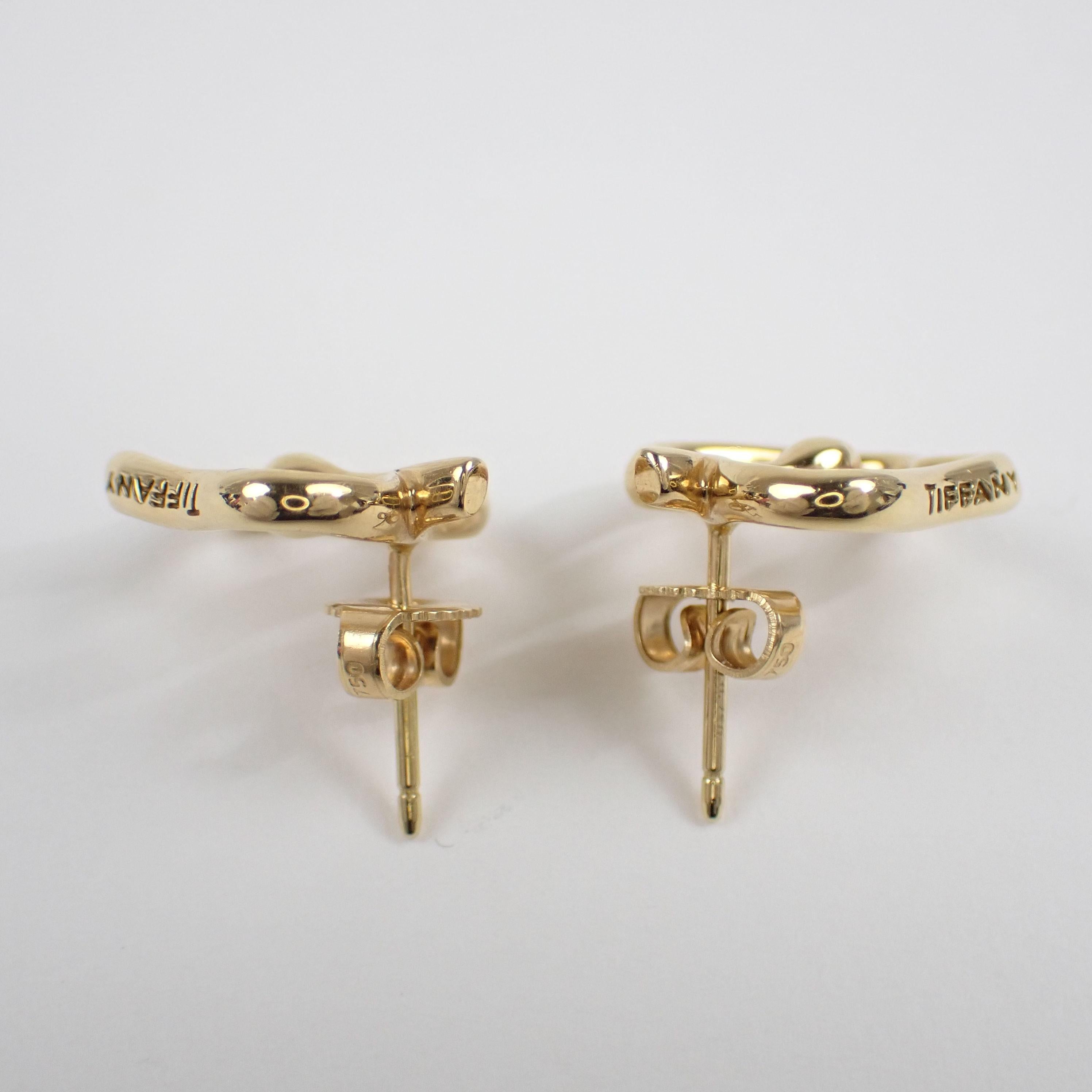 Modern Tiffany & Co. 18K Yellow Gold Apple Earings For Sale