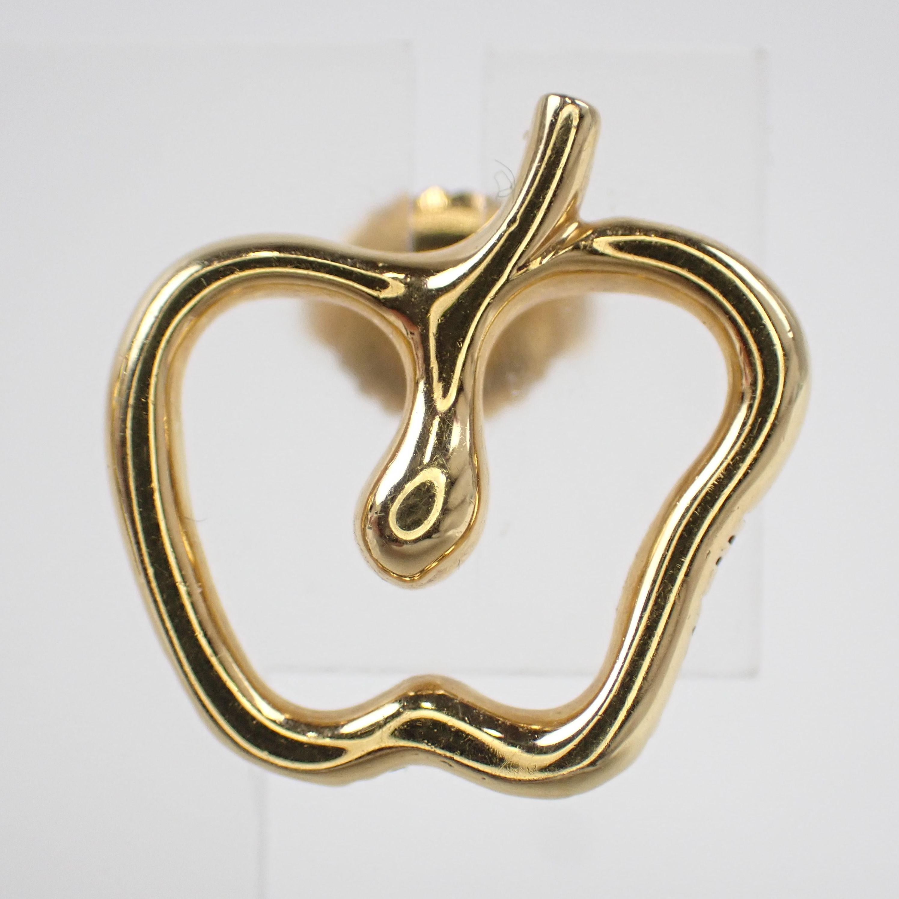 Tiffany & Co. Apfel-Ohrringe aus 18 Karat Gelbgold im Angebot 3