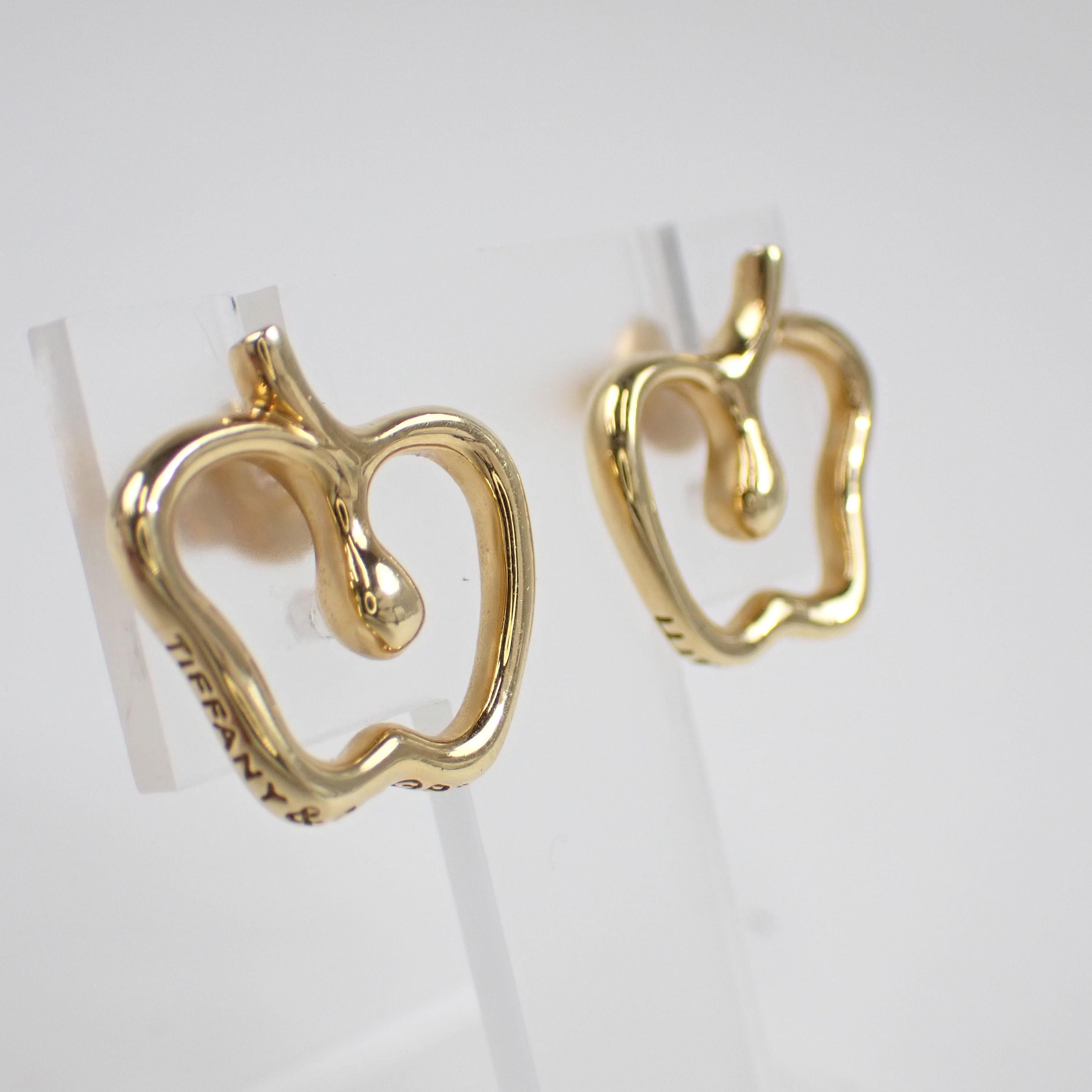 Tiffany & Co. Apfel-Ohrringe aus 18 Karat Gelbgold im Angebot 4
