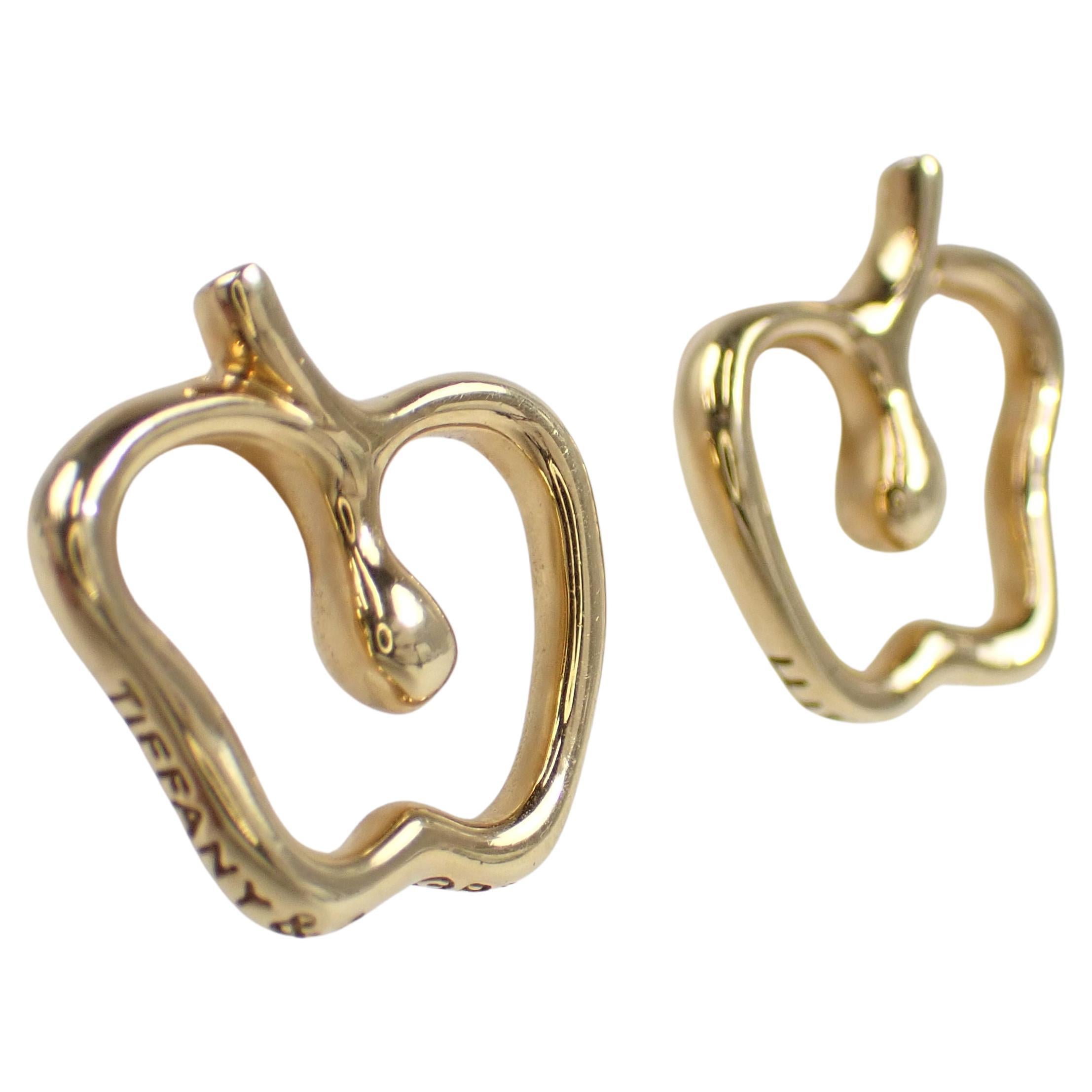 Tiffany & Co. 18K Yellow Gold Apple Earings For Sale