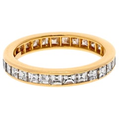 Tiffany & Co. Oro amarillo de 18 quilates Asscher Cut 3.00cttw Banda de diamantes