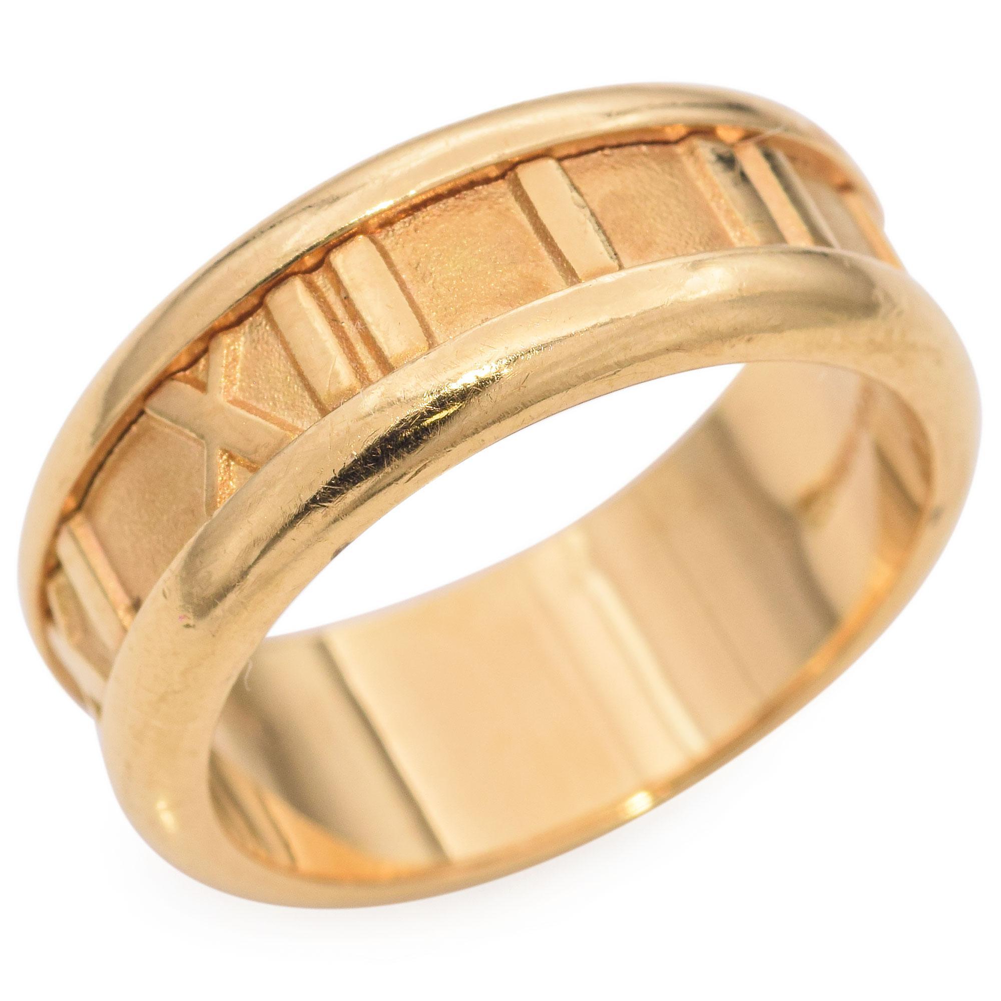 Tiffany & Co. 18K Gelbgold Atlas Band Ring (Zeitgenössisch)