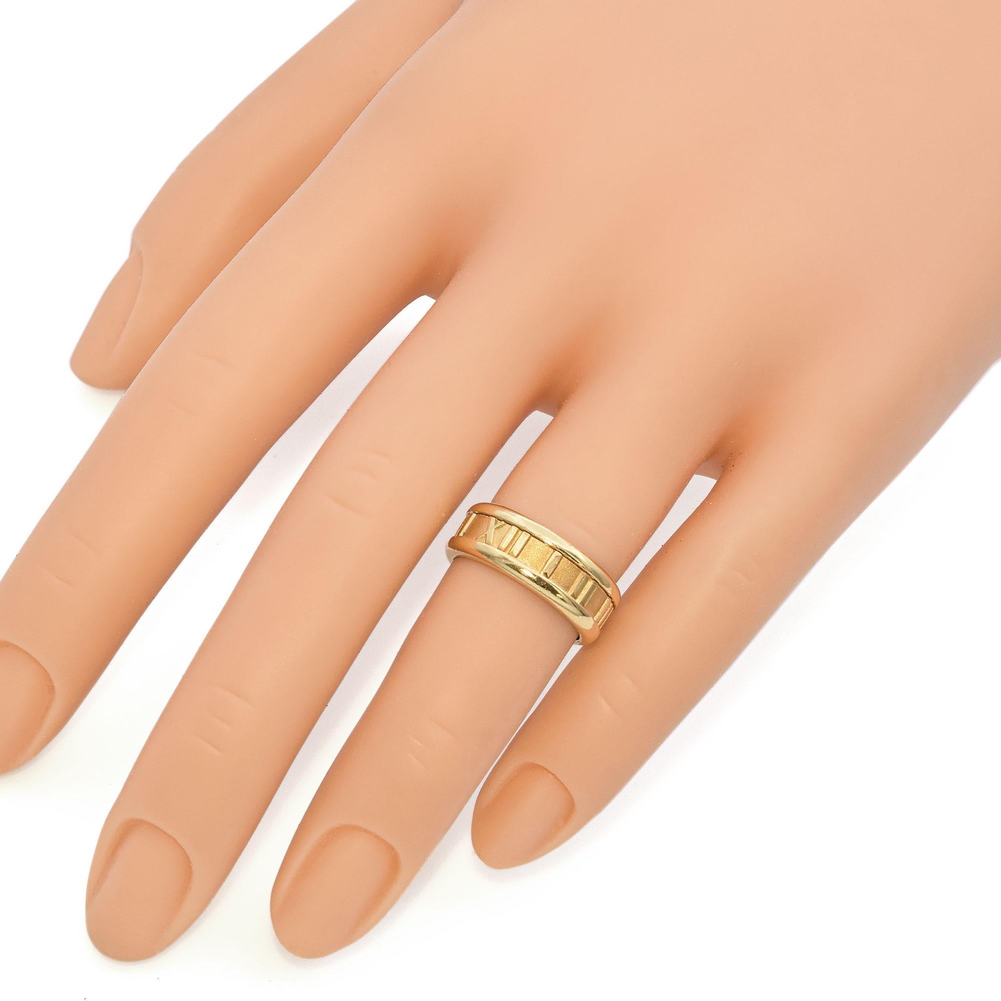 Tiffany & Co. 18K Gelbgold Atlas Band Ring im Zustand „Gut“ in New York, NY