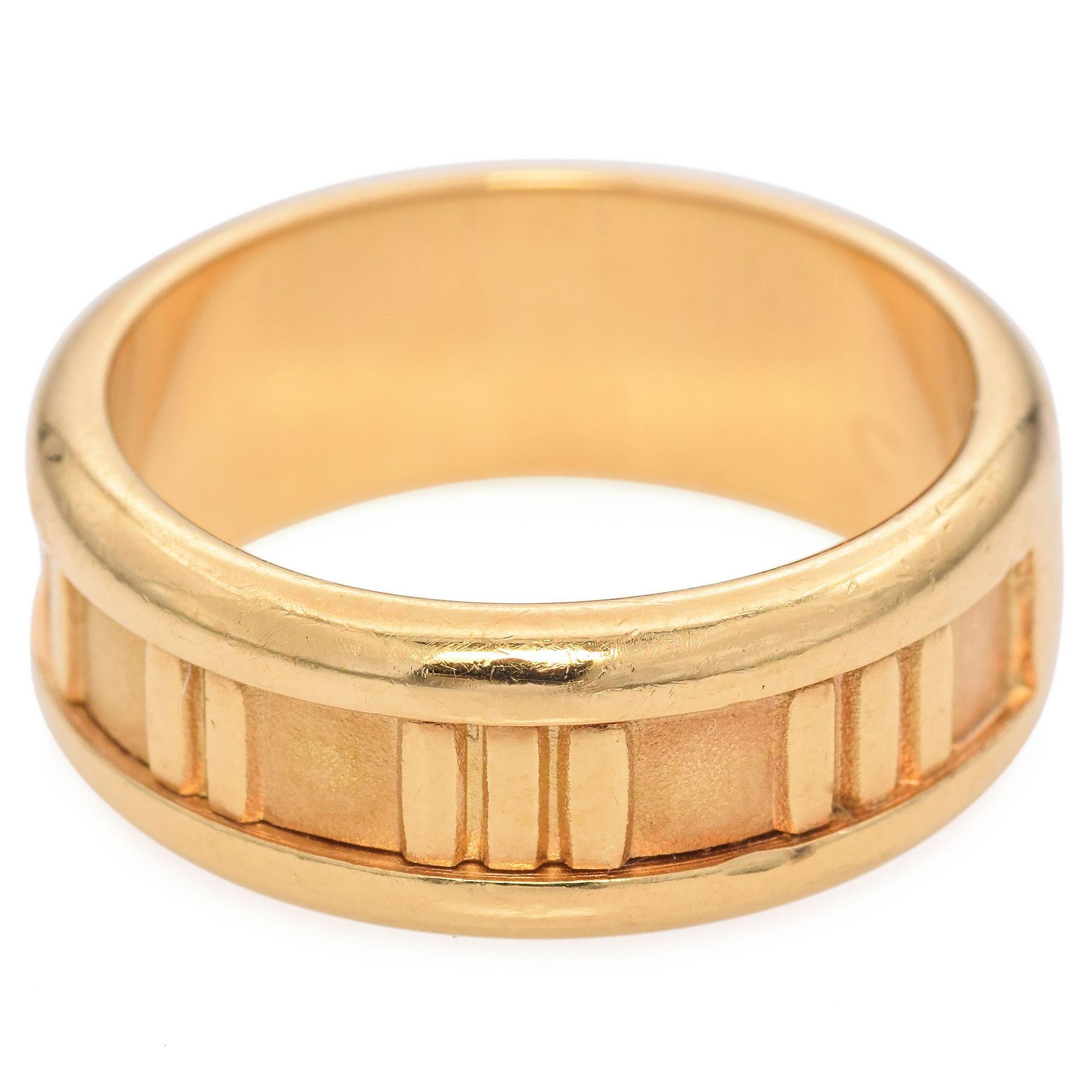 Tiffany & Co. 18K Gelbgold Atlas Band Ring 1