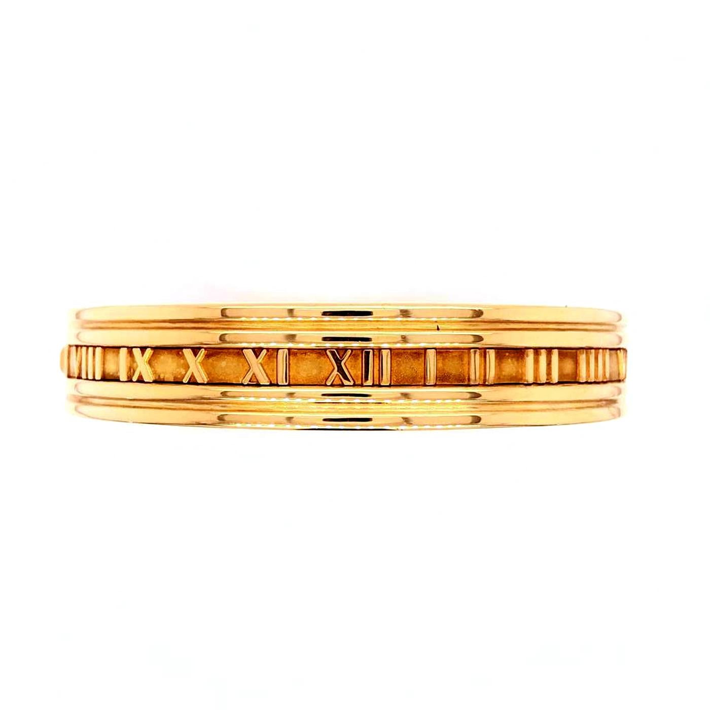 Tiffany & Co. 18k Gelbgold Atlas Closed Armband-Armreif Vintage 1995 41.6g (Romantik) im Angebot