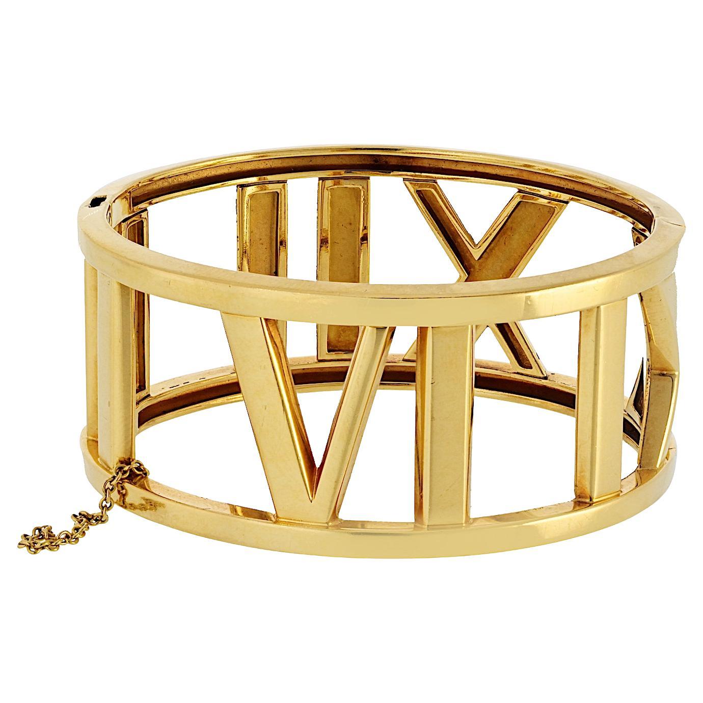 Tiffany & Co. 18K Yellow Gold Atlas Hinged Bracelet