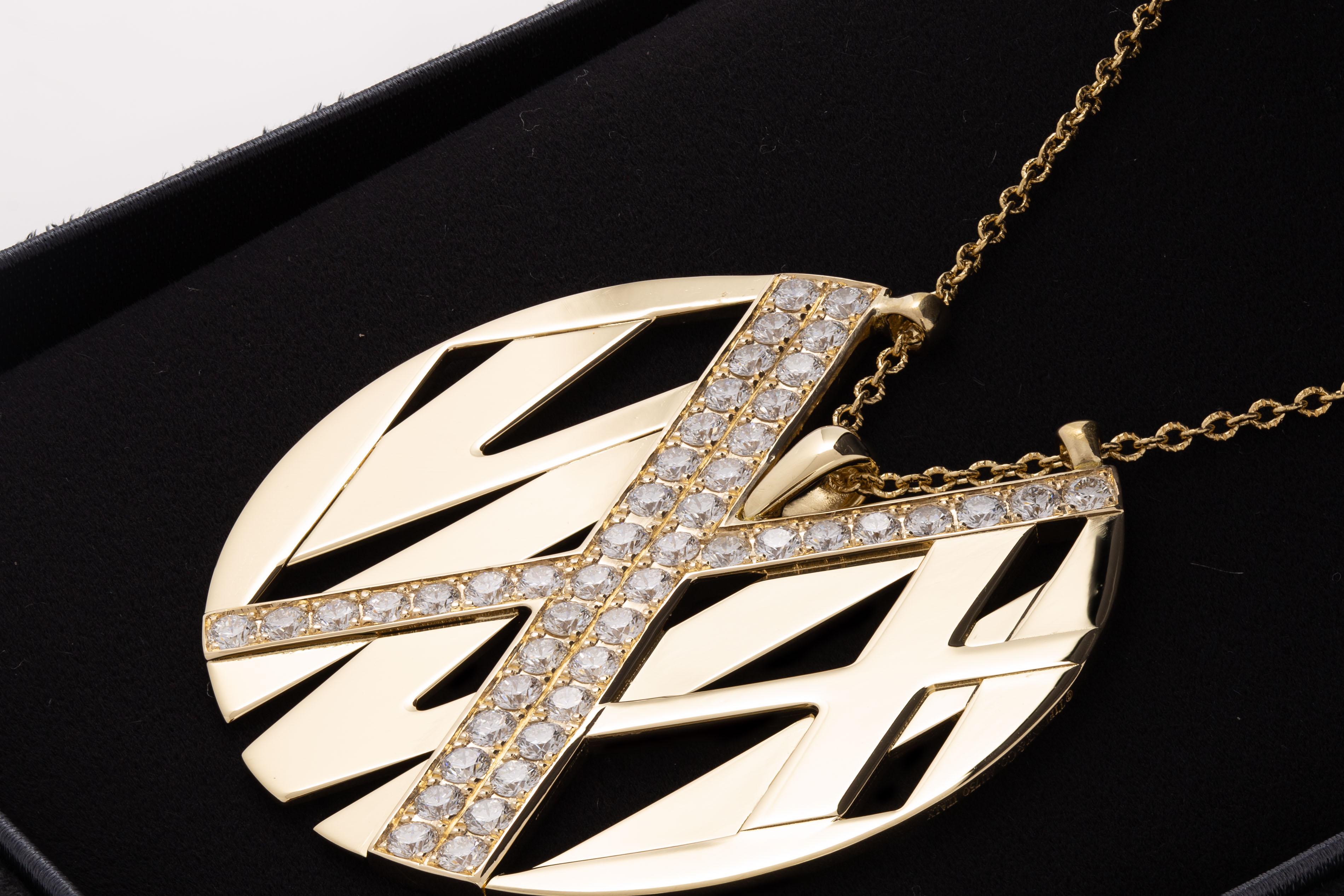 Tiffany & Co. 18K Gelbgold Atlas Große Halskette mit Diamanten.

Auf 36