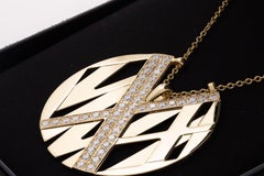 Tiffany & Co. 18K Yellow Gold Atlas Large Necklace with Diamonds