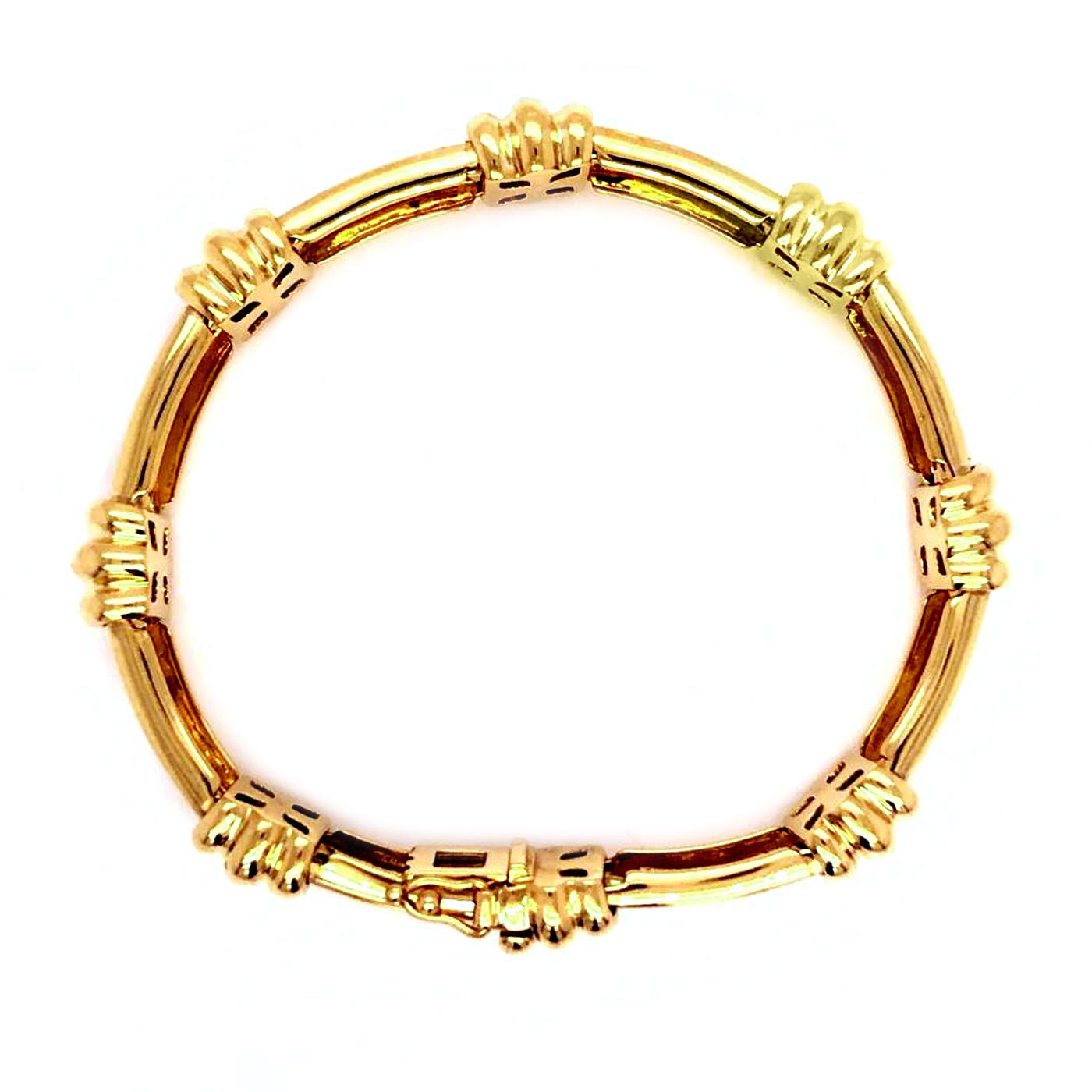 Modern Tiffany & Co Rare Vintage 18K Yellow Gold Atlas Link Bracelet 7