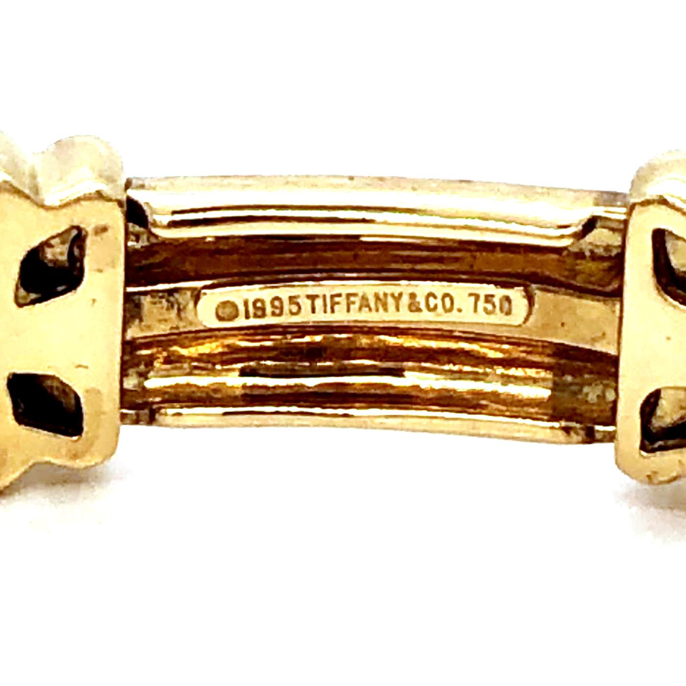 Tiffany & Co Rare Vintage 18K Yellow Gold Atlas Link Bracelet 7