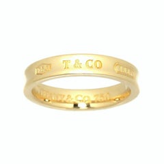 TIFFANY & Co. 1837 18K Yellow Gold 4mm Band Ring 6.5