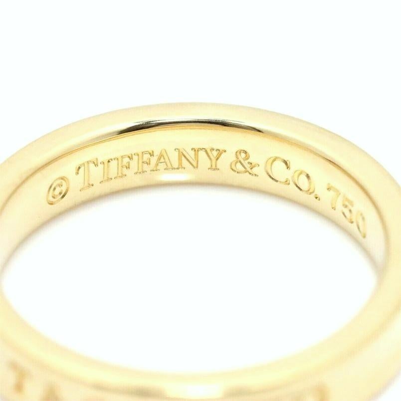 Tiffany & Co. Bague Atlas en or jaune 18 carats avec chiffres, pour hommes 11 Pour femmes en vente
