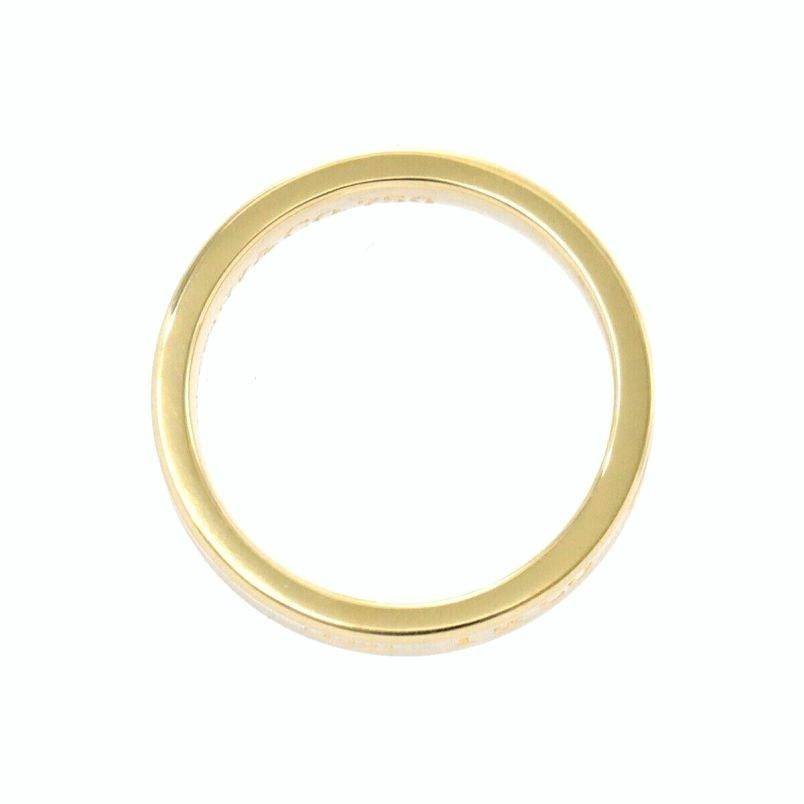 TIFFANY & Co. 1837 18K Yellow Gold 4mm Band Ring 6.5 In Excellent Condition For Sale In Los Angeles, CA