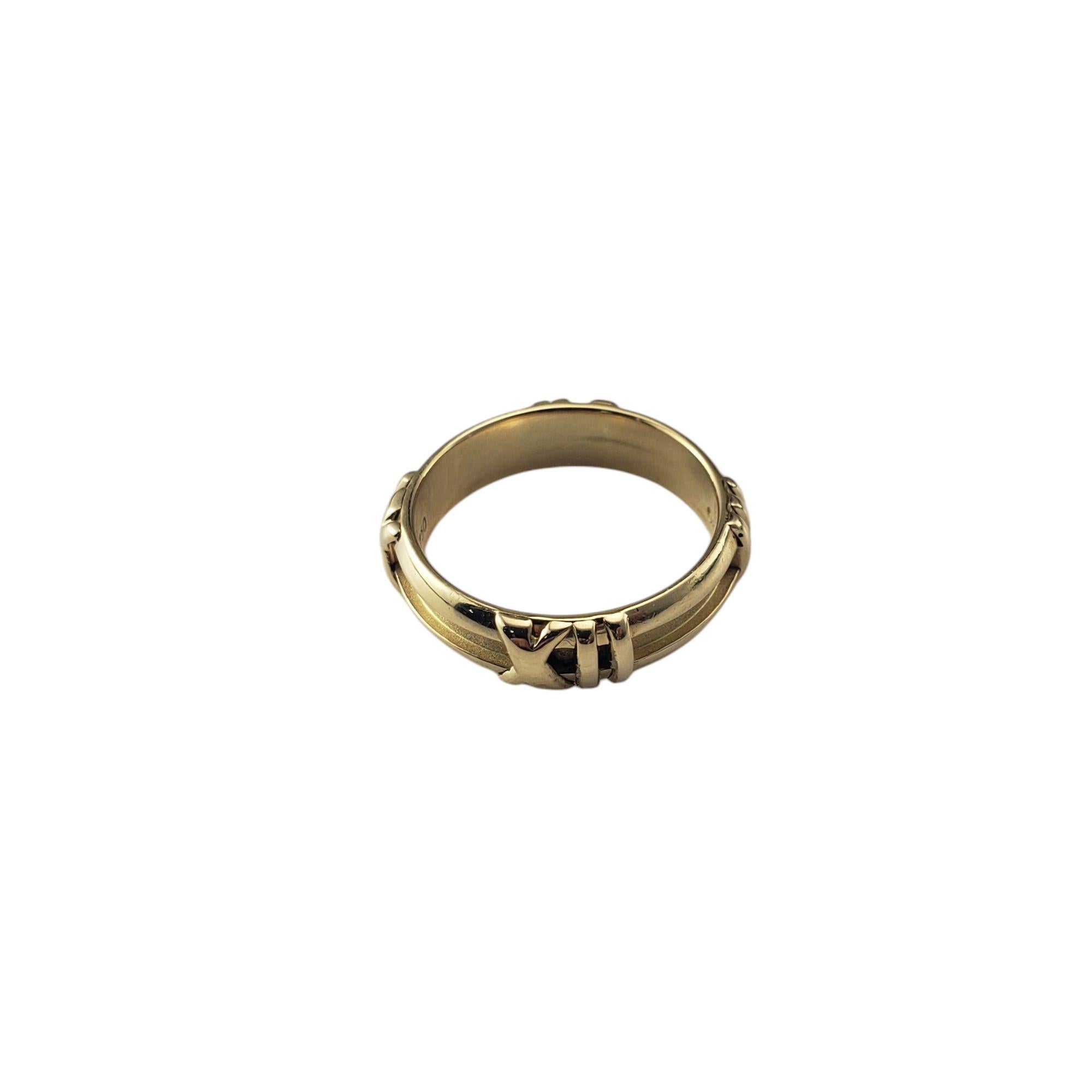 Tiffany & Co. Anello Atlas Numeric in oro giallo 18 carati misura 4,25 #20995 in vendita 1