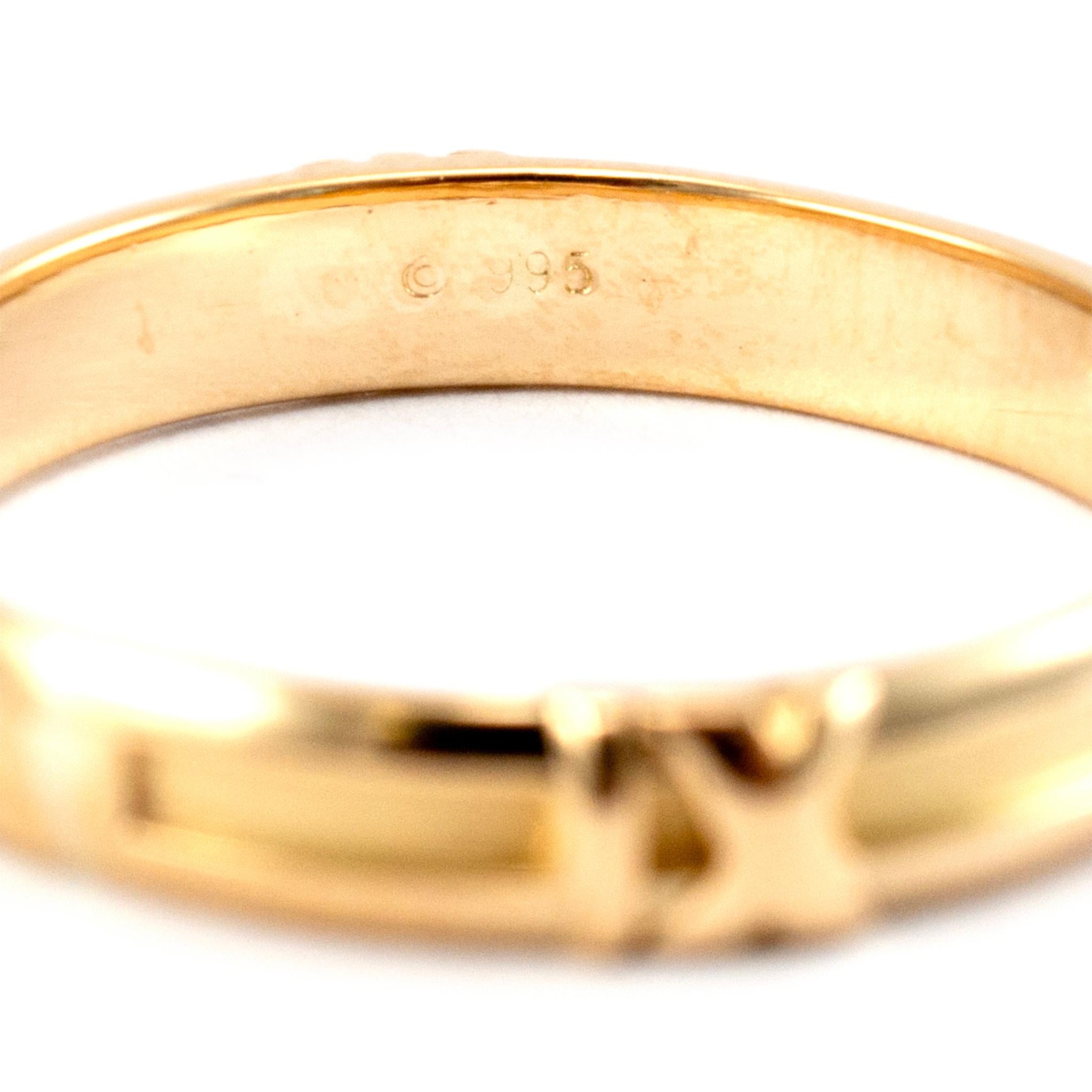 Tiffany & Co. 18K Yellow Gold Atlas Roman Numerals Band Ring 4