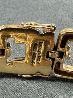 Tiffany & Co. 18K Yellow Gold Bamboo Motif Bracelet Vintage, circa 1960s