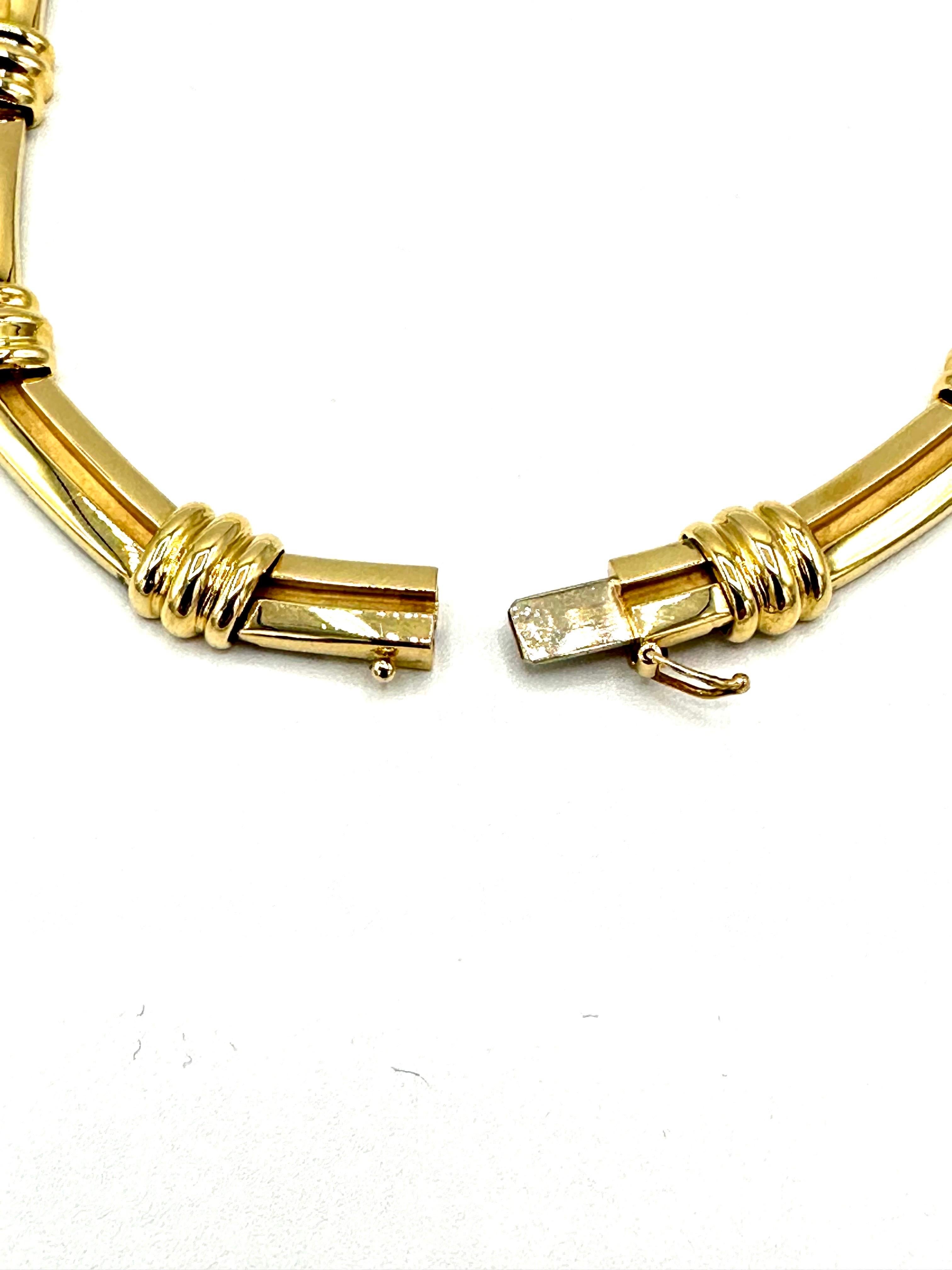Modern Tiffany & Co. 18k Yellow Gold Bar Link Necklace