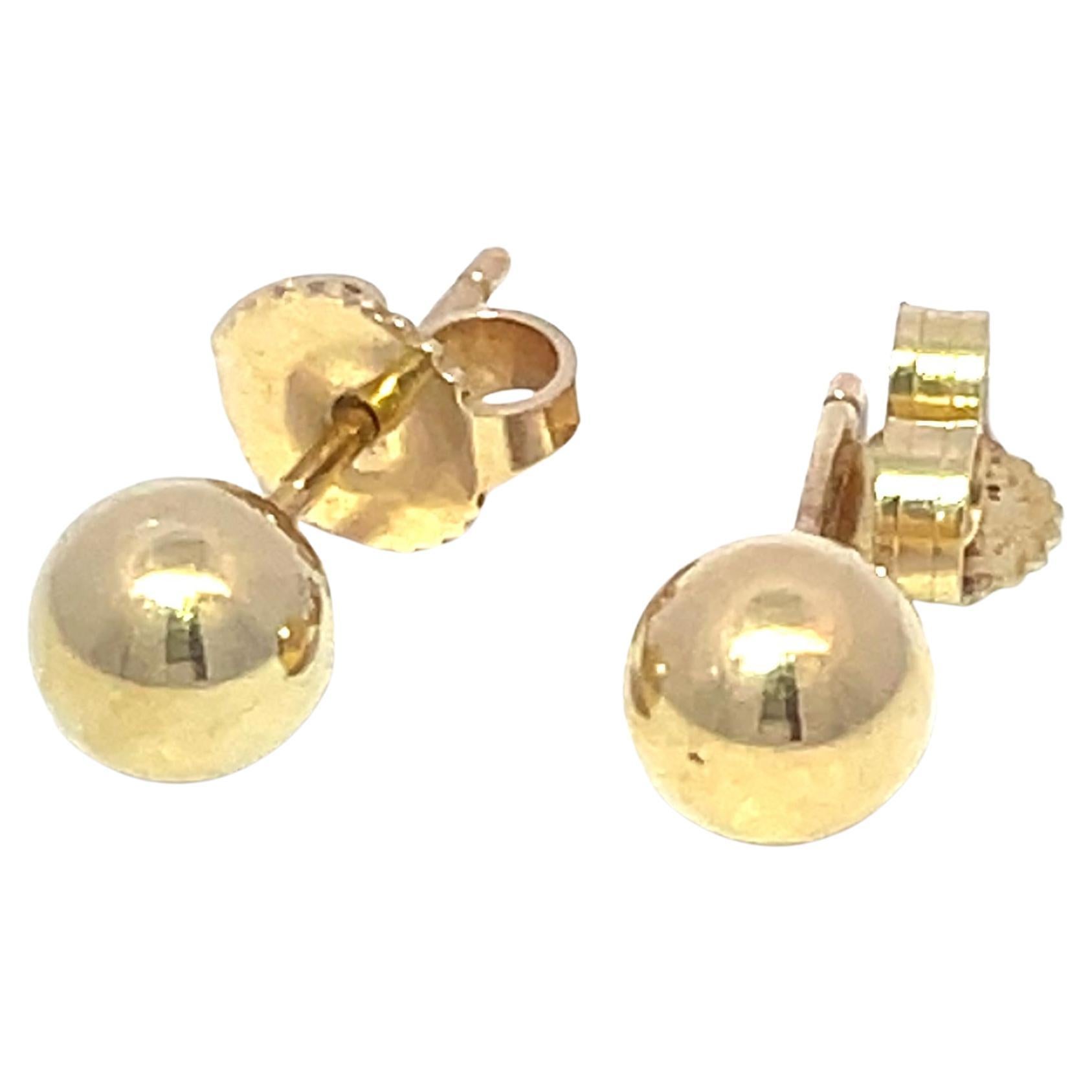 Tiffany & Co. orecchini a sfera con perline in oro giallo 18k