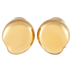 Tiffany & Co. Clips d'oreilles en forme de pomme en or jaune 18 carats