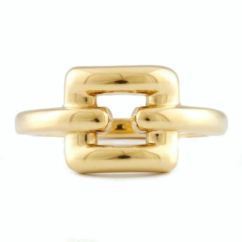 TIFFANY & Co. 18K Yellow Gold Biscayne Ring 5.5 In Excellent Condition For Sale In Los Angeles, CA
