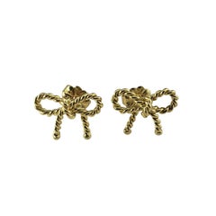 Tiffany & Co. 18K Yellow Gold Bow Earrings #23255