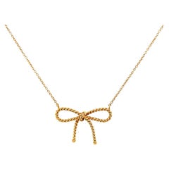 Tiffany & Co. 18K Yellow Gold Bow Necklace, Estate