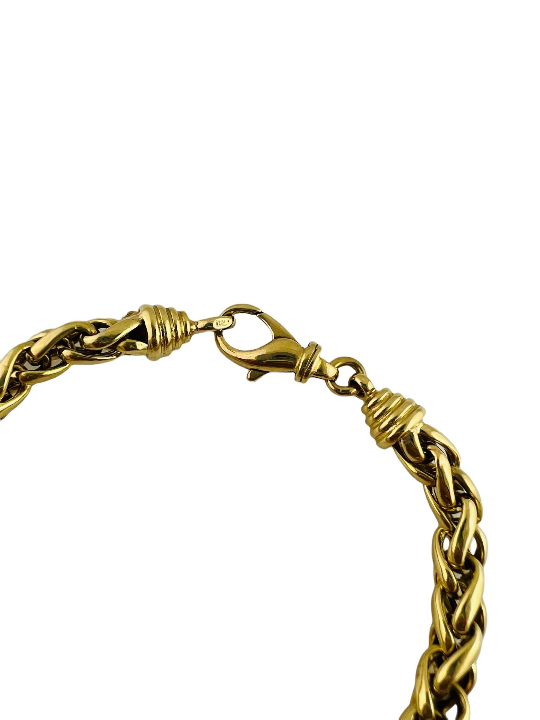 Tiffany & Co. 18K Yellow Gold Braided Wheat Bracelet w/box 1